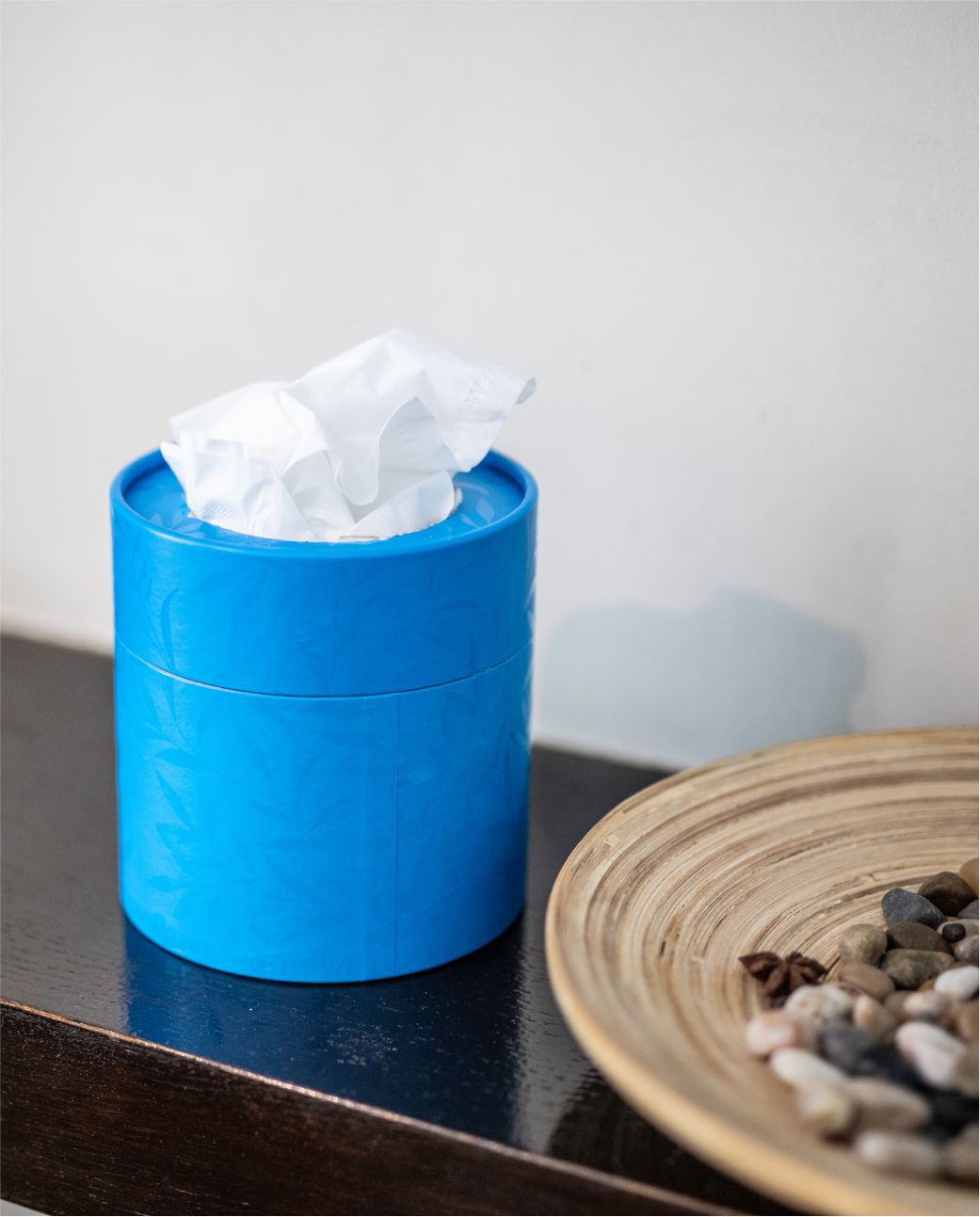 White Facial Tissues Blue Box